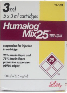 Humalog 100 Mix25 Cartridge